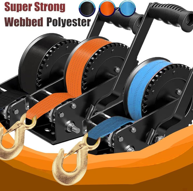 Seamander Trailer Winch Strap 2" x 20' with Safety Hook 10000-pound Break Strength Used for Towing Vehicles, Boats and Jet Skis | Lifetime Replacement - Image 3